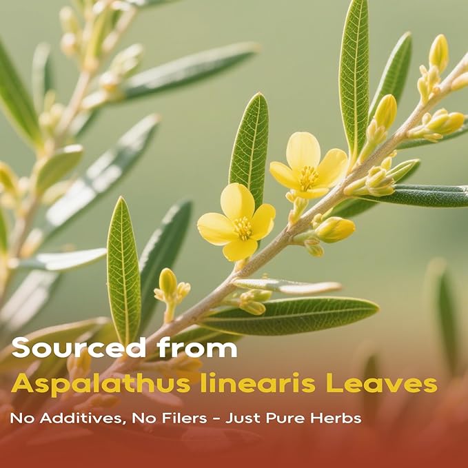 FullChea - Rooibos Tea Bags, 60 Counts - Premium South African Natural Rooibos - Non-GMO - Caffeine-Free - Antioxidant-Rich & Supports Digestion