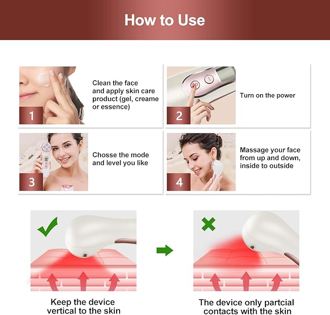 High Frequency Facial Machine 5 in 1 Facial Massager Micro-Current Recharable Facial Frequency Device