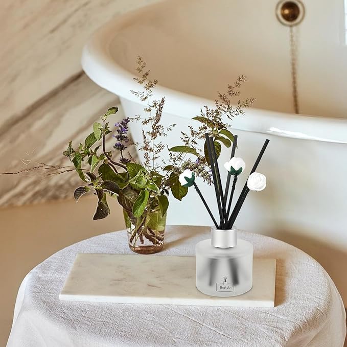 Brakula 2 Pack Reed Diffuser Set, Cashmere Vanilla Scented, Home Fragrance with 14 Sticks Bathroom Decor, Reed diffusers for Home 6.76 fl oz (Cashmere Vanilla)