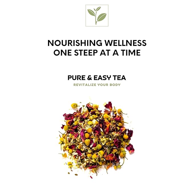 Pure And Easy Tea, Cardio Care, Heart Health & Blood Pressure Support, Herbal Wellness Tea, Caffeine-Free, 100% Natural Loose Leaf Blend, 100g/3.54oz