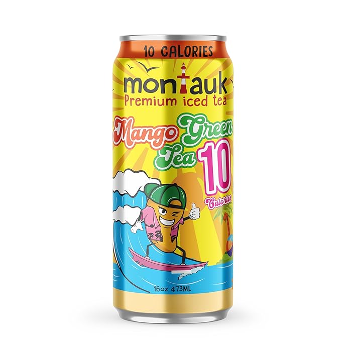 Montauk Premium Iced Tea, Ready-to-Drink Tea, 16 fl oz Cans (Pack of 12, Variety Pack)