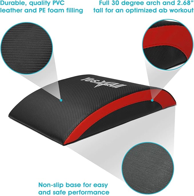 Yes4All Ab Exercise Mat Tailbone & No Tailbone, Foldable Abdominal Sit Up Support Pad, Abs Workout Equipment for Core Training and Lower Back