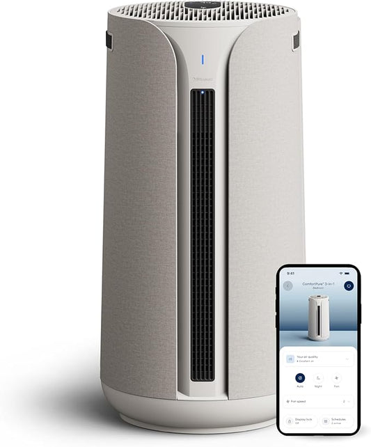 BLUEAIR ComfortPure Most Powerful 3-in-1 Cooling, Heating, Air Purifier – HEPASilent Cleaner for Home, Pets, Allergies, Dust, Odor, covers 1689 sqft in 1 Hour – All season comfort for large rooms