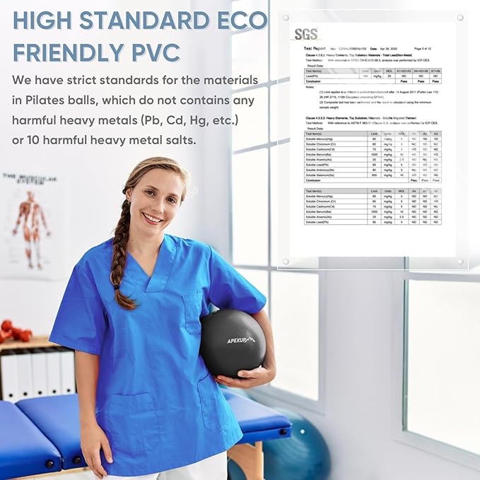 APEXUP Yoga Ball Exercise Ball Anti Slip Heavy Duty for Fitness, Balance & Core Workout