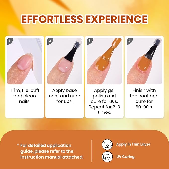 Beetles Fall Gel Nail Polish Set – Glint Crush 20 Colors Cat Eye Gel Polish, Glitter Yellow Orange Green Red Colors with Base Glossy Mattle Top Coat Soak Off UV LED Manicure Kit for DIY Salon