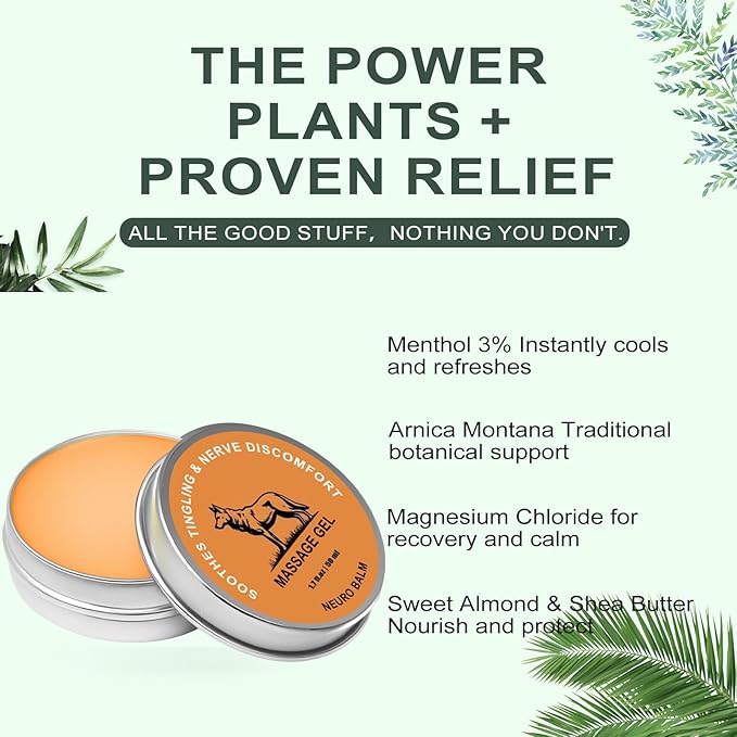 Therawolf Neuro Balm, Joint Care Soothing Cream, Arnica Oil, Camphor Blue, Chamomile Extract, Herbal Body Cooling Soothing Ointment, Daily Joint & Muscle Care (1)