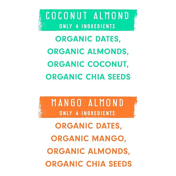 JONESBAR (Tropical Pack, 24 Bars (2 Boxes)) USDA Organic Fruit & Nut Bar, Non-GMO, Kosher, Vegan, Gluten Free, Simple Snack Bar