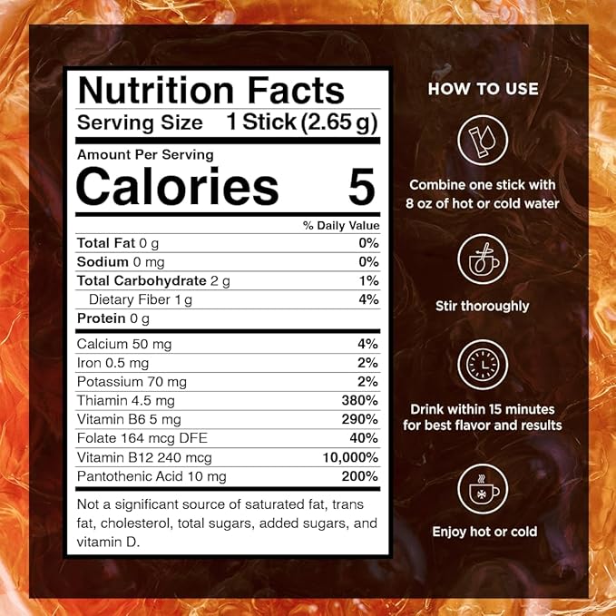 VitaCup Slim Instant Tea Packets For Diet Support, Oolong tea w/B Vitamins, Garcinia, Inulin & Acai, On-the-go Instant Sticks, 72 Ct