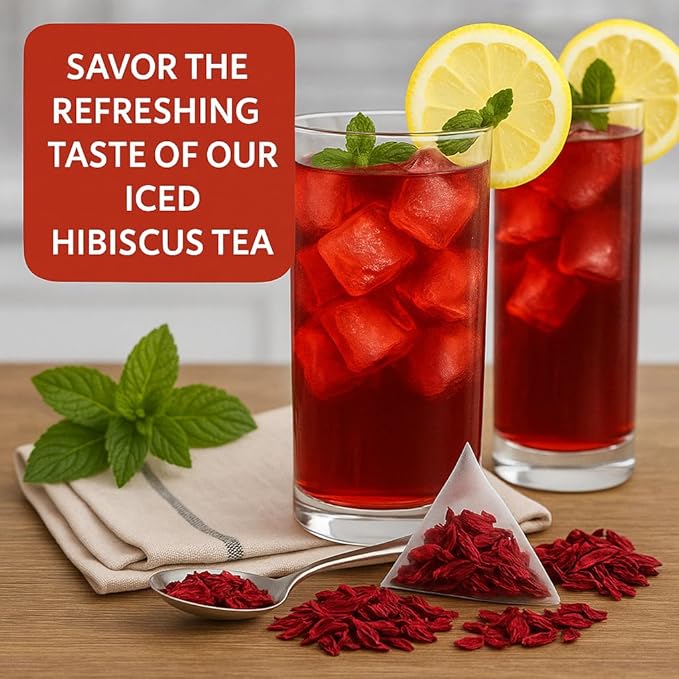 Tozzy Organic Hibiscus Tea – 30 Count, Plant-Based Pyramid Tea Bags