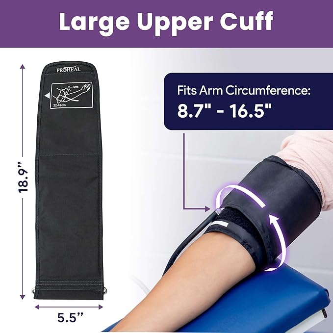 Blood Pressure Monitor for Home Use with Large Upper Arm Cuff - Automatic Talking Pulse and BP Machine with 240 Memory Recalls for 3 Users - Carrying Bag and Batteries Included, Backlit Digital LCD