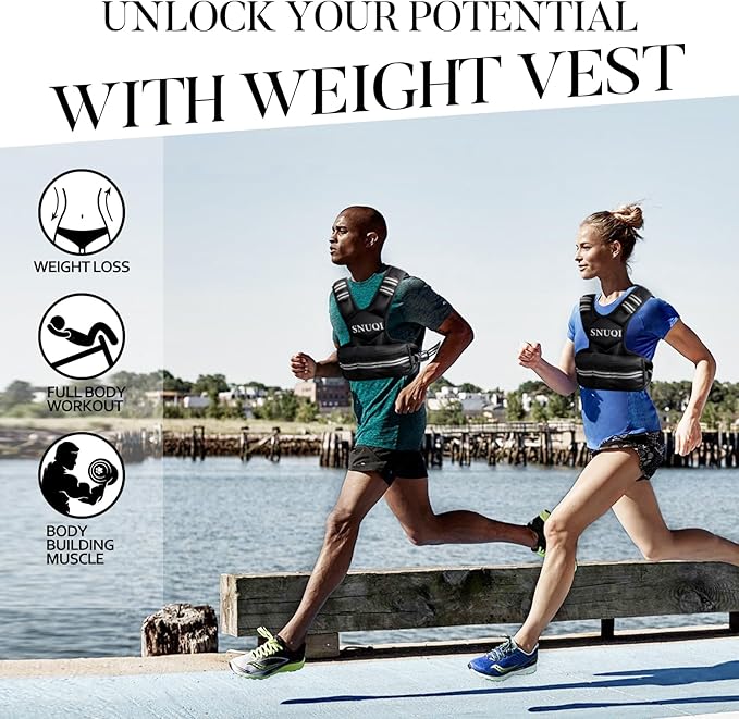 Adjustable Weighted Vest for Men and Women 4-10lbs/9-18lbs/20-32lbs Weighted Vest with 6 Ironsand Weights for Home Workouts Adjustable Body Weight Vest Exercise Set for Cardio and Strength Training