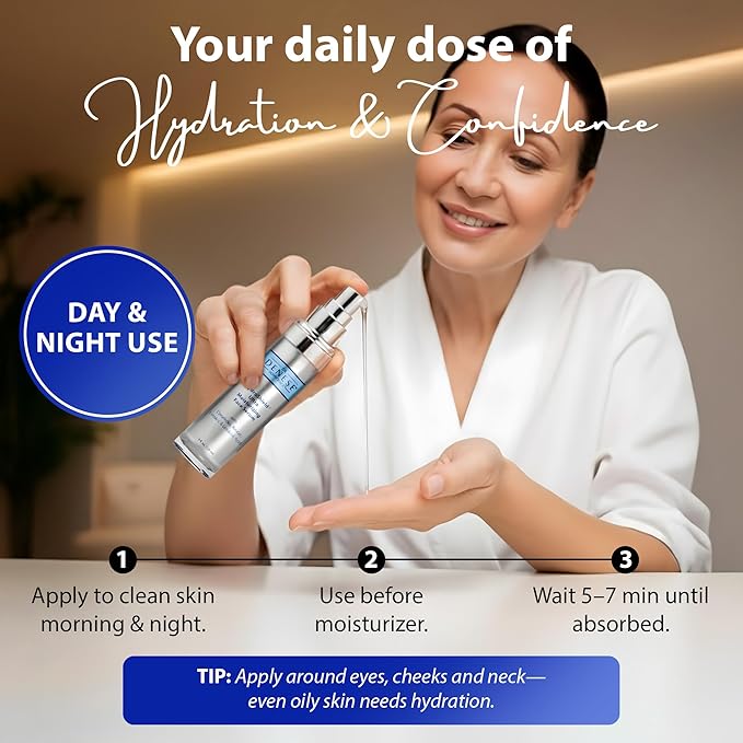 Dr. Denese SkinScience HydroShield Ultra Moisturizing Face Serum 1 oz – Retinol & Ceramide Formula for Deep Moisture, Radiant Smooth Skin, Fine Line Care – Dermatologist Tested & Cruelty Free