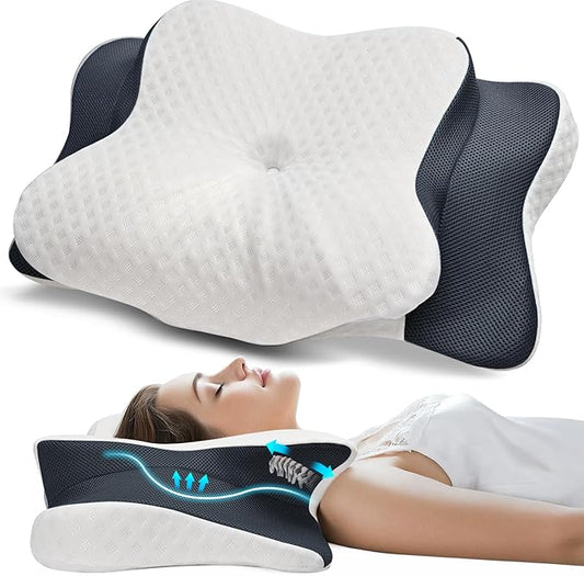 Cervical Pillow for Neck & Shoulder Pain Relief Sleeping - Ergonomic Contour Pillows - Memory Foam Pillow for Side, Back & Stomach Sleepers