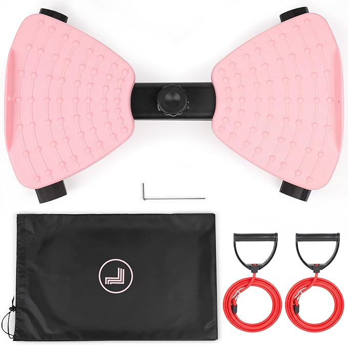 Waist Twister Machine Fitness Tool – Abs Workout Machine for Toning & Core Training | Noiseless Ab Exercise Equipment | Anti-Slip Core Workout Equipment with Storage Bag | Ab Trainer for Women