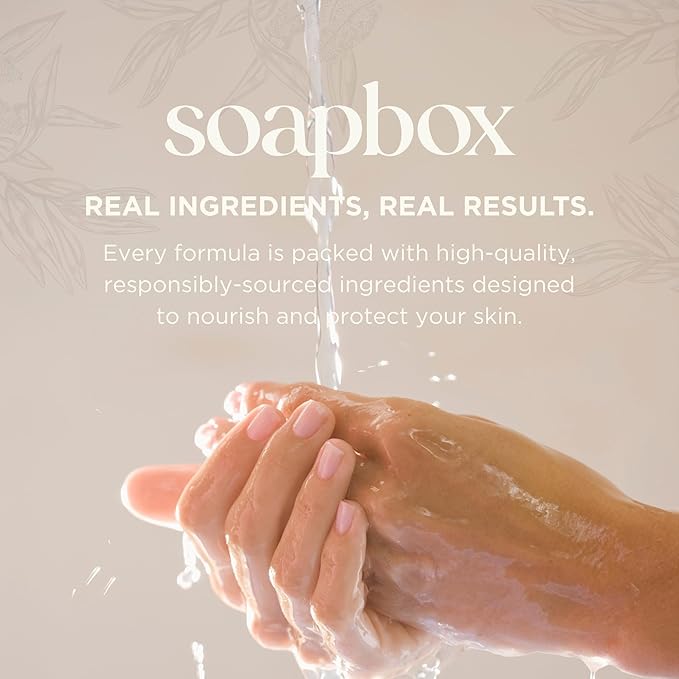 Soapbox Liquid Hand Soap, Coconut Milk & Sandalwood, Gentle & Moisturizing Hand Wash for Kitchen and Bathroom, Vegan & Cruelty Free Scented Hand Soap 12 Ounce Pump Bottles (Pack of 3)