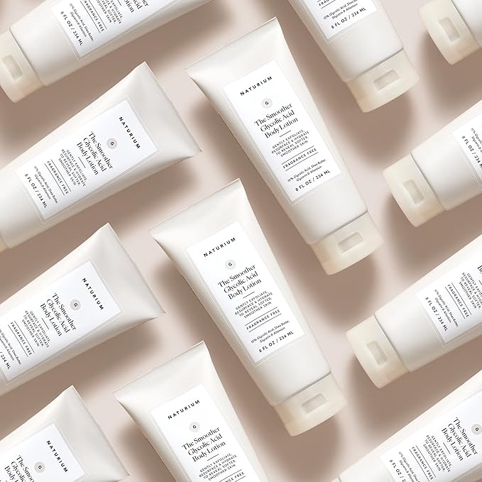 Naturium The Smoother Glycolic Acid Body Lotion, Resurfacing & Exfoliating Treatment, with 10% Glycolic Acid, 8 oz