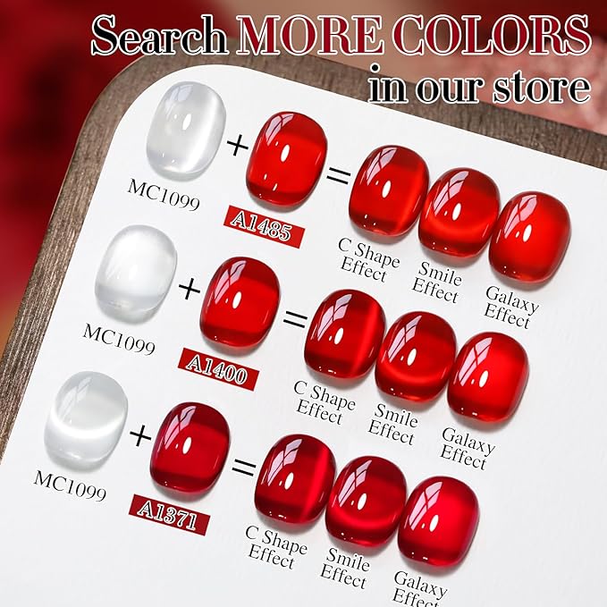 Double Rhythm Jelly Glass Cat Eye Gel Polish with Magnet 15ML Holographic Glitter Shimmer Translucent Sheer Color Magnetic Nail Polish Salon DIY at Home (Jelly Silver-MC1099)