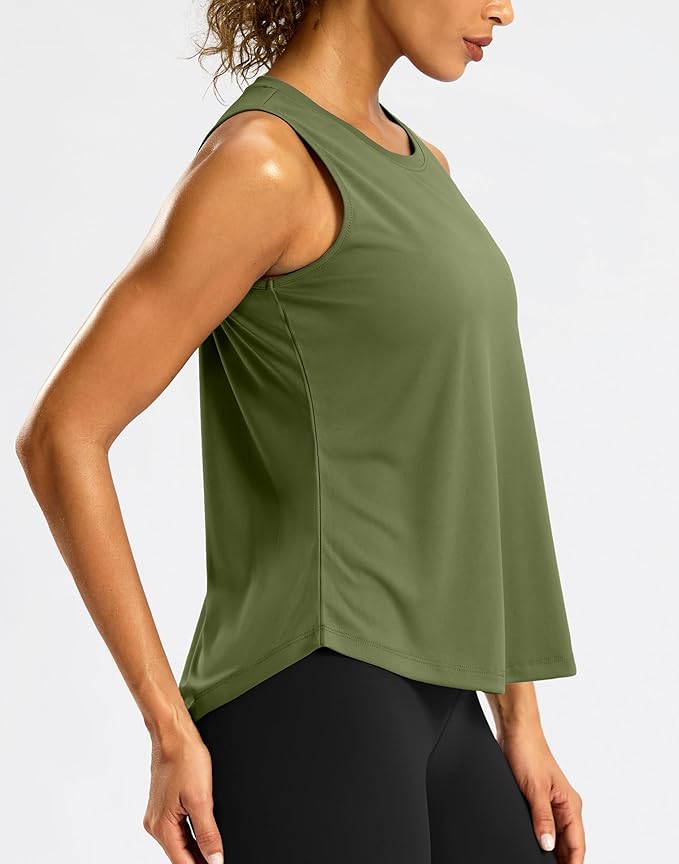 G Gradual Workout Tank Top for Women Sleeveless Athletic Yoga Tops High Neck Quick Dry Running Tennis Sports Shirts for Women