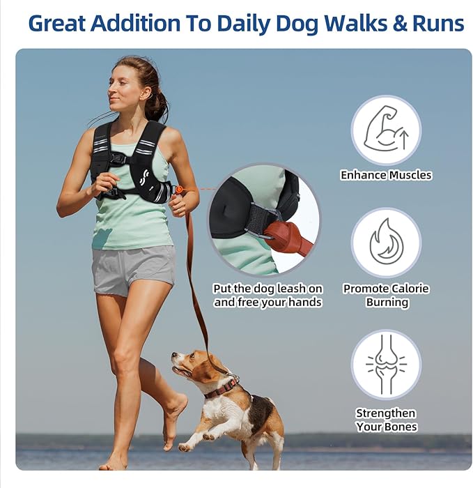 Sportneer Weighted Vest Woman: 8lb/12lb/15lb/20lb/25lb Weight Vest with Detachable Phone Bag, Adjustable Women Weighted Vest Rucking Vest for Walking Strength Training Muscle Building Weight Loss