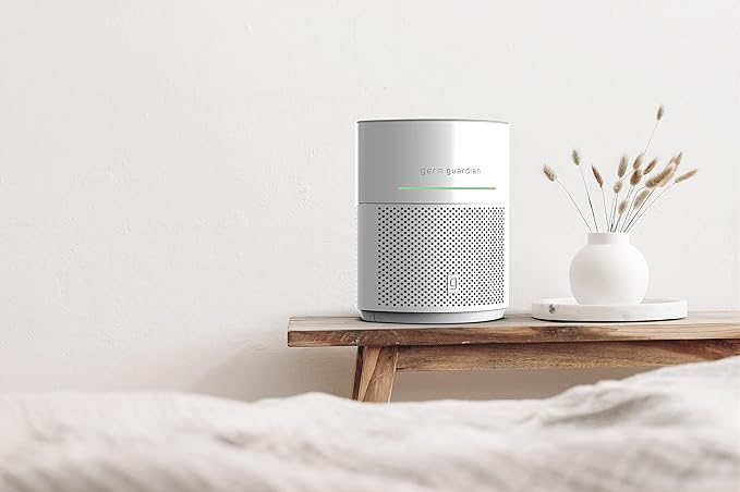 GermGuardian Airsafe+ HEPA Air Purifier for Home, Large Rooms Up To 1043 Sq. Ft. with HEPA Air Filter, UV-C Light & Air Quality Sensor, AC3000W, White