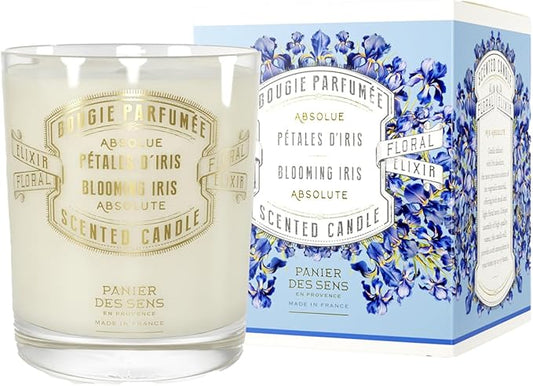 Panier des Sens – Iris Candle – Long Lasting Scented Candles for Home – Gift – 100% Natural Cotton Wick – Decorative Candles Home Gifts - 6.3 oz