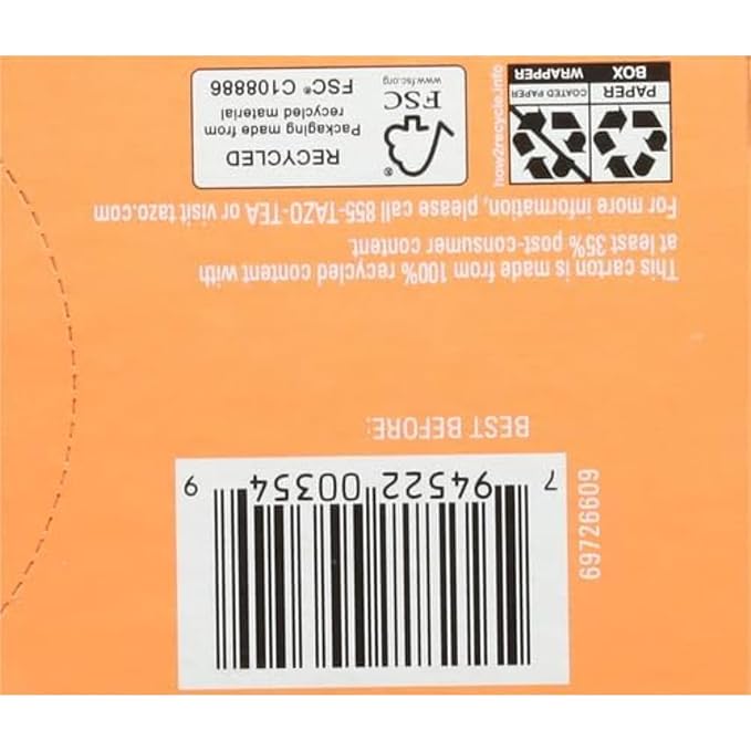 TAZO Calm Chamomile Herbal Tea Bags, Caffeine Free Blend, 16 Total Tea Bags