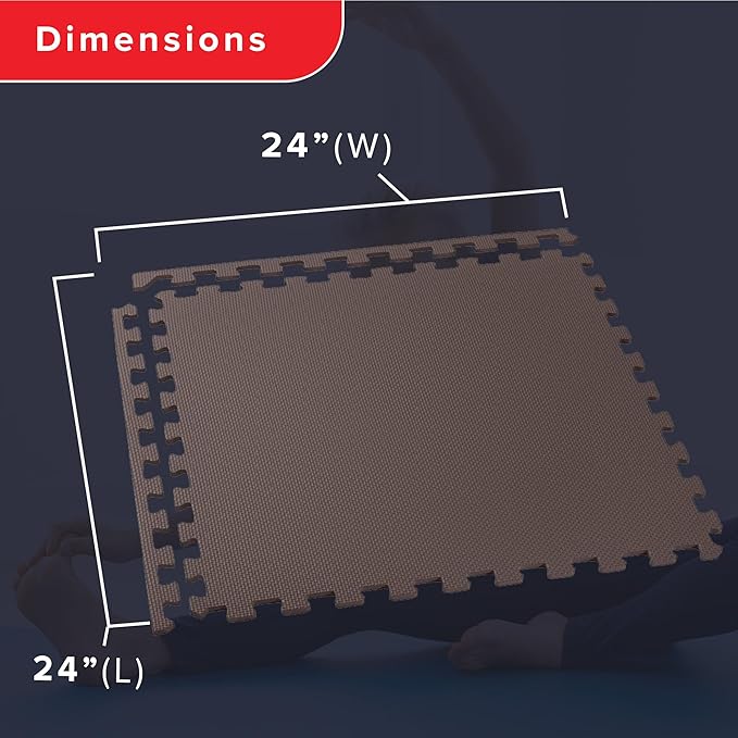 We Sell Mats – ½ Inch Thickness Multipurpose EVA Foam Floor Tiles – Interlocking Floor Mat for Indoor Gym, Playroom, and Home Use