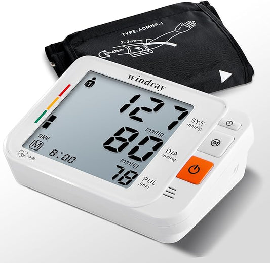 Automatic Upper Arm Blood Pressure Monitor with a Large-Screen Display,Digital Upper Arm Bp Machine for Home Use with Adjustable XL Cuff 8.66-16.54″, Users 120 Sets Memory