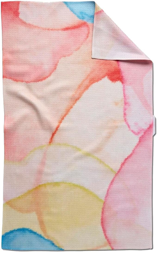 GEOMETRY Spring Kitchen Towels - Double Sided, Quick Dry Microfiber Cloth - Spring & Summer Dish Towels for Kitchen Drying - Premium Quick Dry Towel - Bubbling, 18" x 30" - 1-Pack