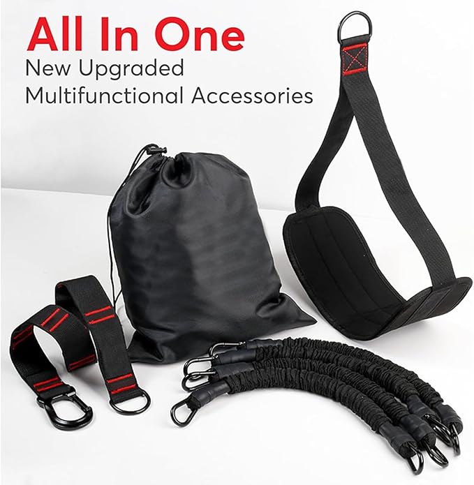 Pull Up Assistance Bands 260lbs – Heavy Resistance Bands for Pull Ups with Feet Rest, Height Adjustable Pull Up Bar Bands, Strength Training Workout Equipment