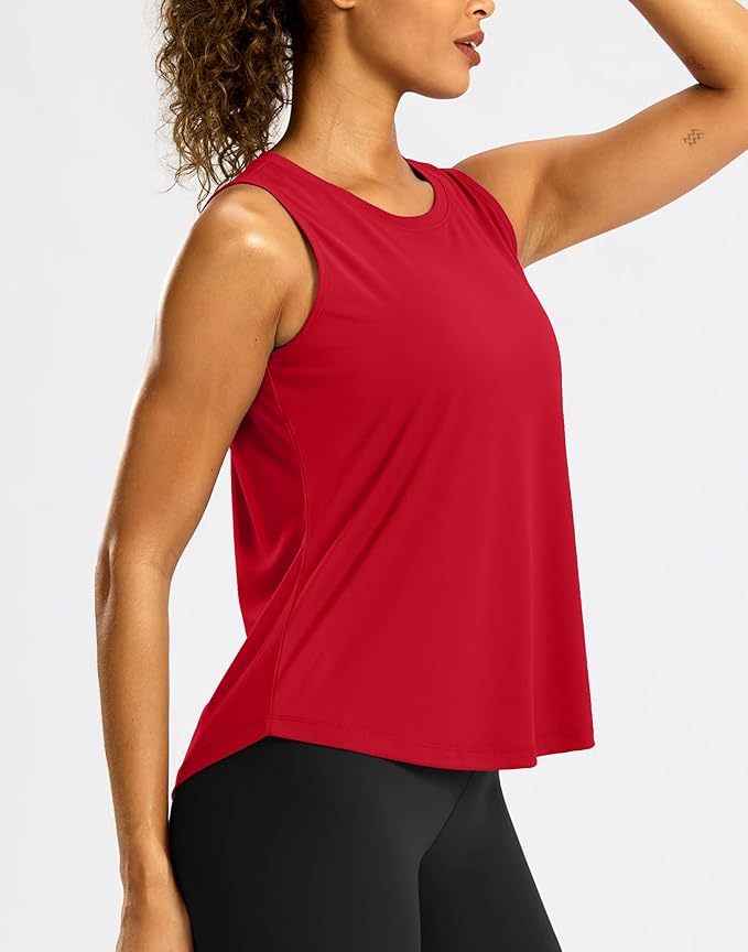 G Gradual Workout Tank Top for Women Sleeveless Athletic Yoga Tops High Neck Quick Dry Running Tennis Sports Shirts for Women