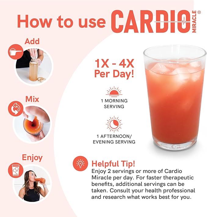 Cardio Miracle Nitric Oxide Supplement with Super Beets 60 Servings - Beet Root Powder with L-Arginine to Support Circulation, Blood Flow, Energy, Endurance, Stamina & Heart Health for Men and Women