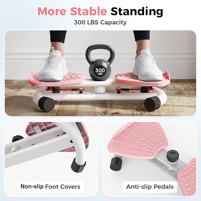 Ab Twister Board, Waist Twisting Machine for Exercise, Waist Trainer for Core Abs Exercise, Home Gym Workout Equipment for Women, Noiseless, 300 lbs Capacity