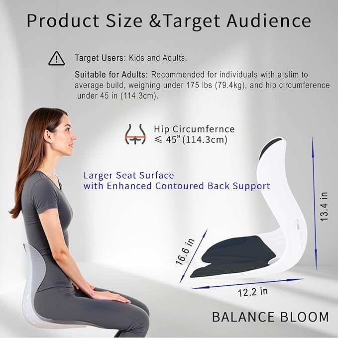 Ergonomic Back Support for Office Chair Cushion with Lumbar Pillow - Posture Corrector for Desk Chairs, Comfortable Memory Foam Seat Cushion for Lower Back Pain Relief (Black)