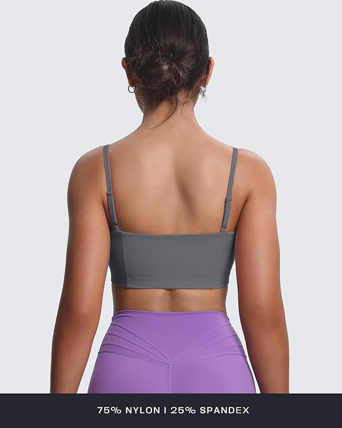 Aoxjox Women's Workout Bandeau Bras Training Fitness Running Yoga Crop Tank