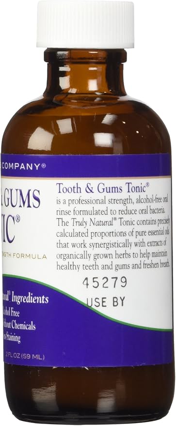 Dental Herb Company Tooth & Gums Tonic Mouth Wash - Travel Size ** (2 oz.) ** Made with Pure Essential Oils to Relieve Bad Breath, Bleeding and Irritated Gums.