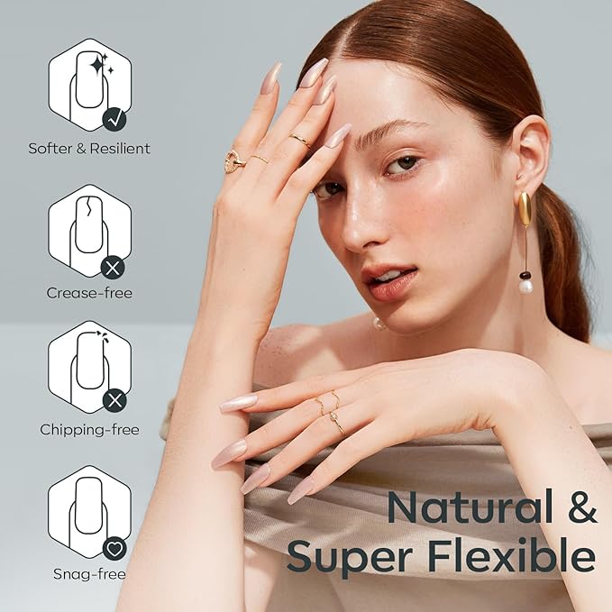 modelones Extra Short Square Nail Tips, Pre-shaped Soft Gel Tips Fake Nails False Acrylic Clear Full Cover Press on Extension Kit Gel Manicure DIY at Home 216PCS 12Sizes