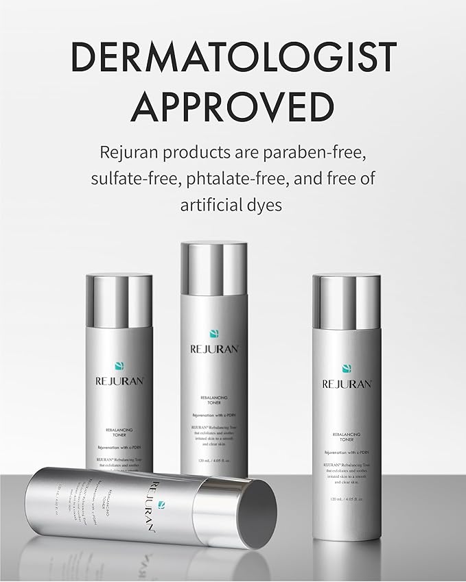 REJURAN® c-PDRN® Korean Skin Care Bundle – Turnover Ampoule & Rebalancing Toner with Salmon DNA for Hydration, Firming, Pore Care & Radiant Glass Skin