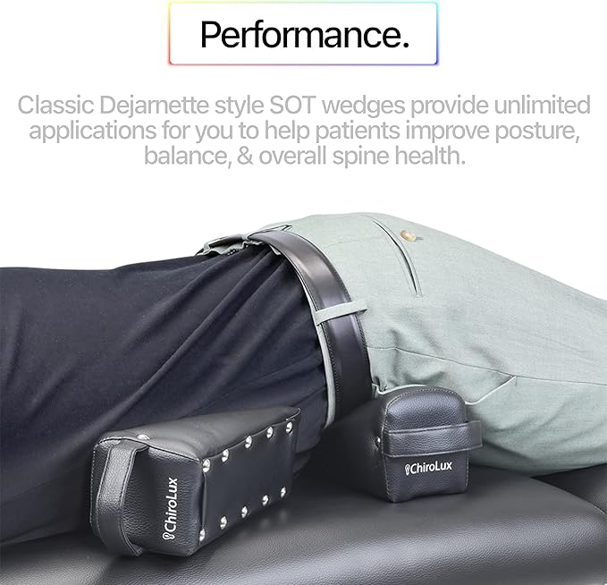 ChiroLux Blox - Dejarnette Style Pelvic Sacral SOT Blocks for Precision Adjustment. Discover Superior Sacral & Pelvic Support with Chiropractic SOT Blocks & Physical Therapy Wedges
