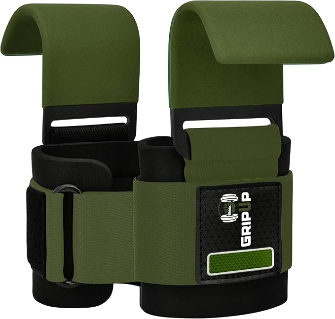 Weight Lifting Hooks – Heavy Duty Gym Straps for Deadlifts, Pull-Ups, Rows & Strength Training Secure Grip Support for Weightlifting, Powerlifting CrossFit Nylon & Neoprene Padding