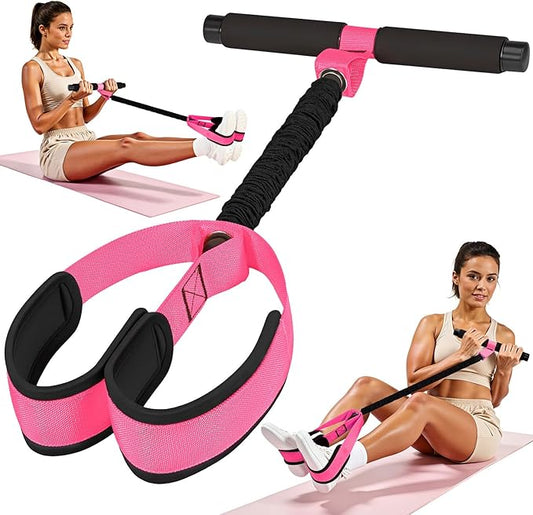 Upgraded Durable Pedal Resistance Band with Handle, Thickened Latex Tubes and Soft Foam Fabric Foot Pedal, Sit Up Exercise Equipment for Abdomen, Waist, Arm, Core/ABS, Leg, Physical Therapy