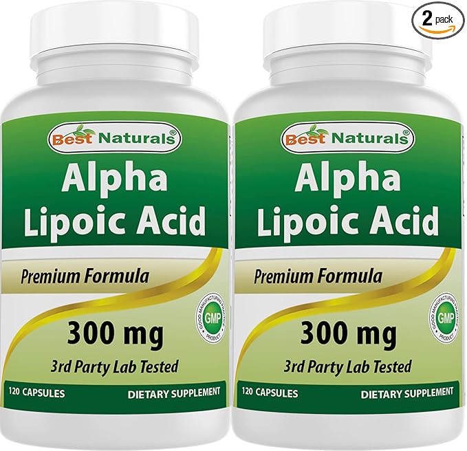 Best Naturals Alpha Lipoic Acid 300 mg 120 Capsules (120 Count (Pack of 2))