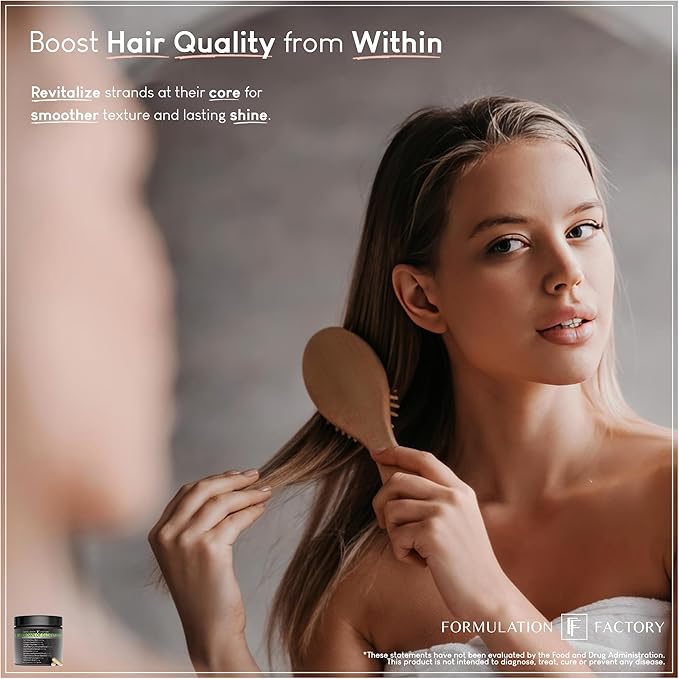 Formulation Factory Crown of Glory 10-in-1 Hair Growth Maximizer, DHT Blocker with Saw Palmetto, Fo-Ti, Collagen, Supports Thicker Hair & Scalp Health (2 Month Supply, 120 Capsules)