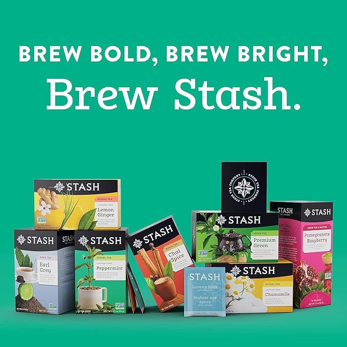 Stash Tea Bright Citrus Tea Sampler - Assortment of Caffeinated and Decaf Teas, Including Lemon Ginger, Meyer Lemon and Honey Tangerine Tea, 18-20 Count (Pack of 3)