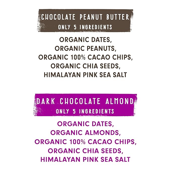 JONESBAR (Chocolate Lovers, 12 Count (Pack of 1)), USDA Organic Fruit & Nut Bar, Non-GMO, Kosher, Vegan, Gluten Free, Simple Snack Bar