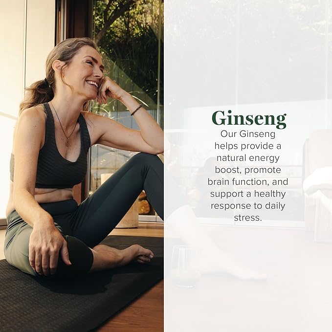 Global Healing Center - Ginseng - Organic Raw Herbal Extract - Liquid Panax Supplement Drop Promotes Energy - Korean and Siberian Ginseng Supplement, Maca, Ashwagandha - Non-GMO - 2 Fl Oz