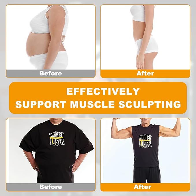 Electronic Muscle Stimulator - Fitness Training Equipment for Men & Women, 8 Modes Electronic Abdominal Stimulator for Full Body Workout, Fitness Equipment for Strength Training, Toning, Recovery