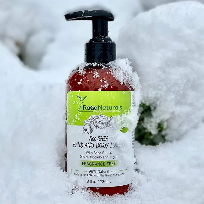 RaGaNaturals Fragrance Free Body Lotion and Body Cream, Ultra Hydrating Moisturizer for Women, Men, Babies and Kids - 8fl oz