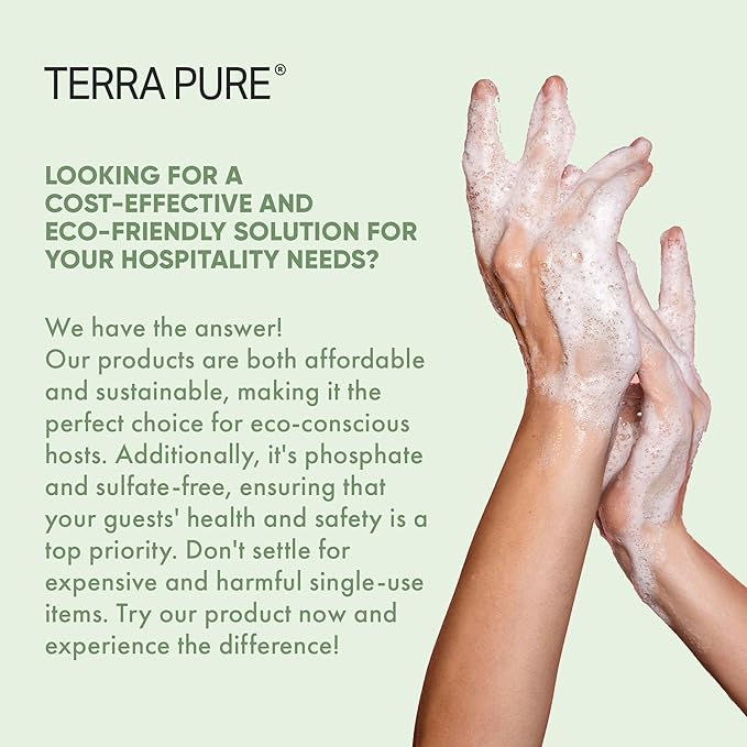 Terra Pure Hotel Hand & Body Wash Soap | Four Gallons | Designed to Refill Soap Dispensers (Set of 4)