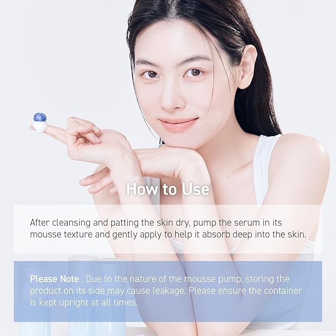 Blue Vitamin Bubble Serum, Niacinamide 50,000ppm, Adenosine, Pore Care & Skin Tone Support, Anti-Wrinkle, Korean Face Serum, 2.36 Fl Oz